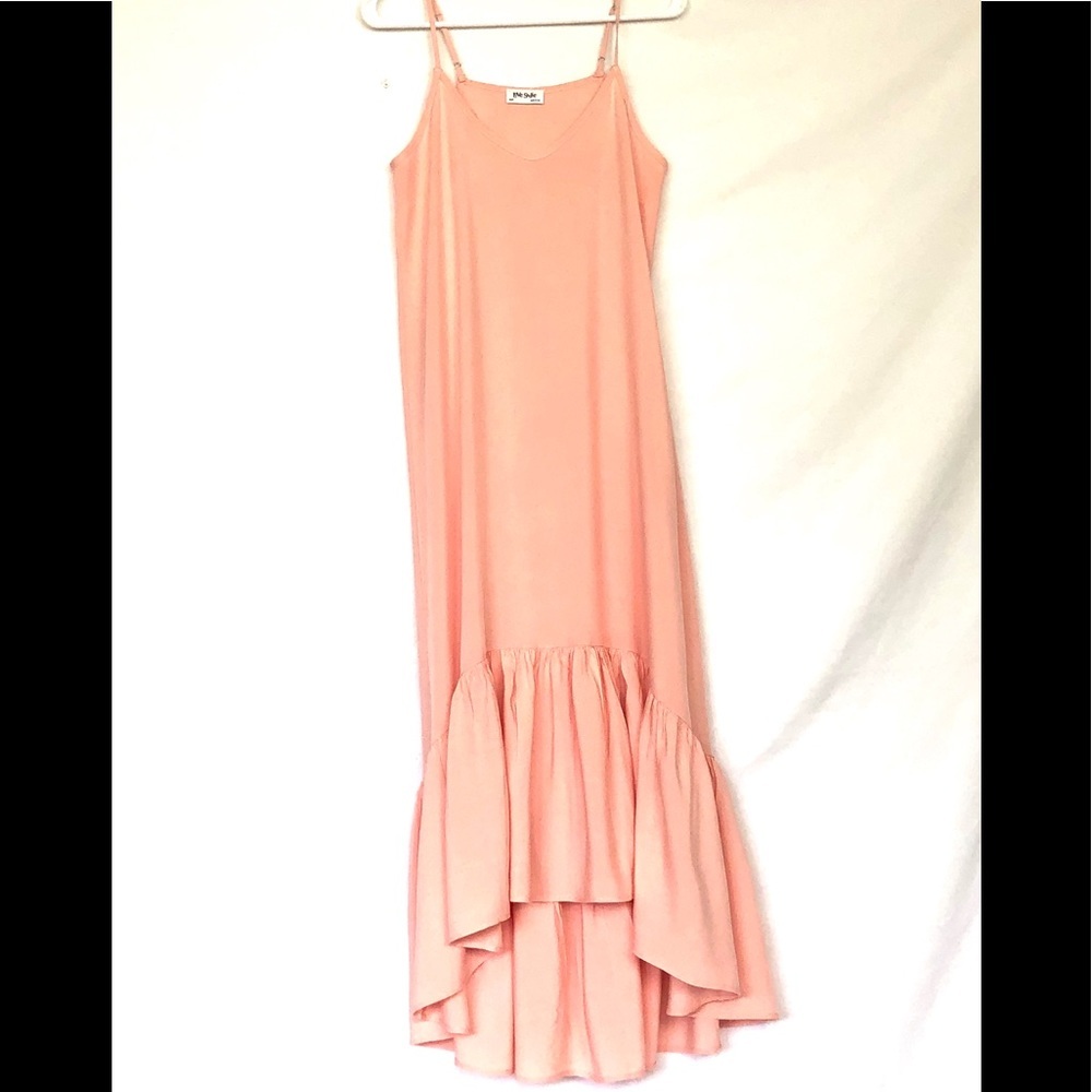 Love Sadie Ruffled Hi-Low Maxi Dress S